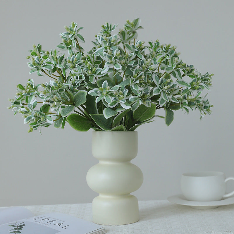 Künstliches Minzblatt mit weißem Rand, 47 cm, Single Stem, PE/PVC, Hochzeit & Dekoration
