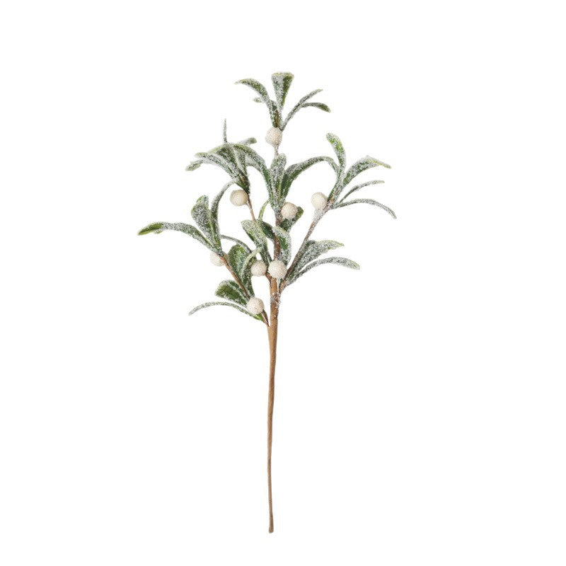 Künstlicher Olivenzweig 34 cm, Plastik, Einzelstiel, Festliche Deko für Hochzeit, Weihnachten, Hotel, Büro