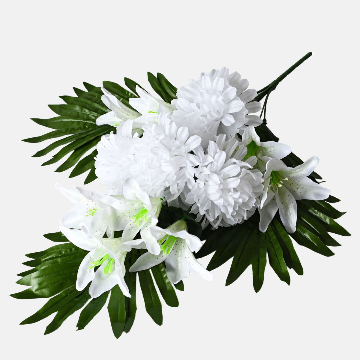 Künstlicher Blumenstrauß mit 12 Lilienblüten, 56 cm hoch, für Außendekoration und kommerzielle Räume