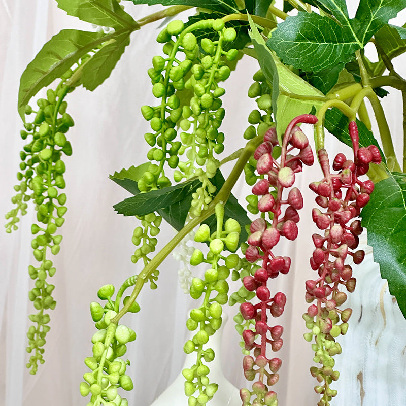 Künstliche Bergahorn-Frucht, Einzelstiel mit 6 Früchten, 82 cm Höhe, Latex (Real Touch), für Hochzeiten und Innenraumdekoration
