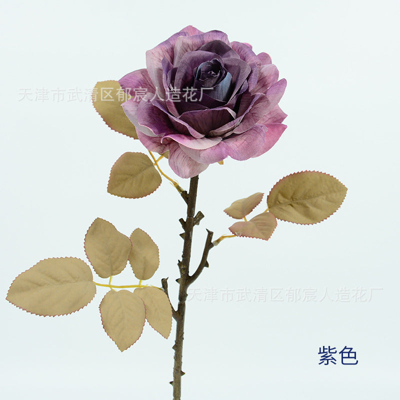 Künstliche Rosen, Seidenblumen Bouquet mit 3 Stielen, 49 cm, für Hochzeit, Dekoration, Büro