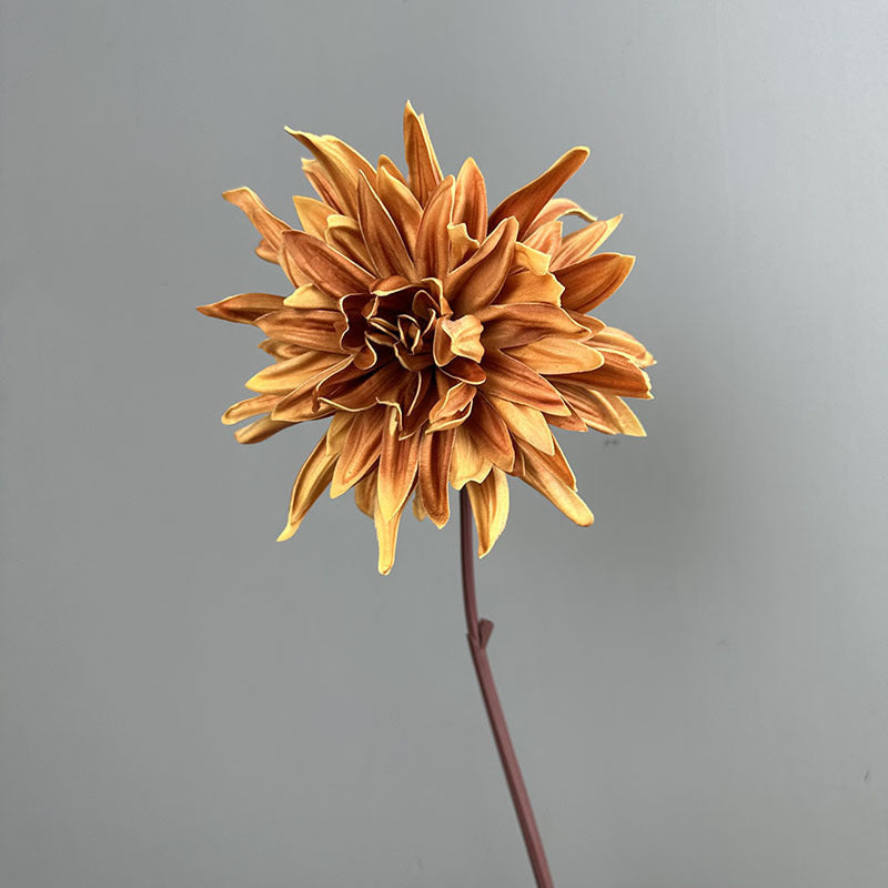 Künstliche Chrysantheme aus PU, einzelner Stiel mit 20 cm Blüte, 62 cm hoch, für Hochzeiten, Büro und Innendekoration