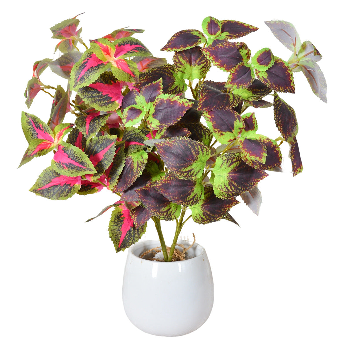 Künstliche Coleus-Pflanze, 45 cm, Buschform, für Innenraum, Hotel- und Schaufensterdekoration