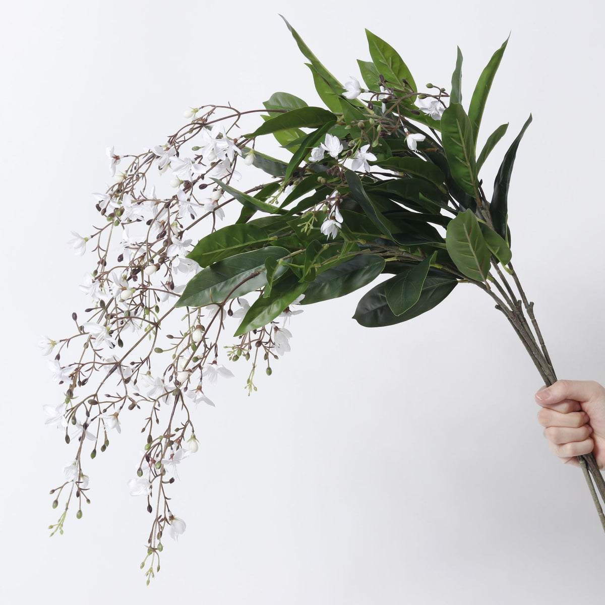 Kunstblumen Hängender Jasmin, Blumenbusch aus PU, 88 cm lang, für Hochzeit, Hotel und Schaufenster