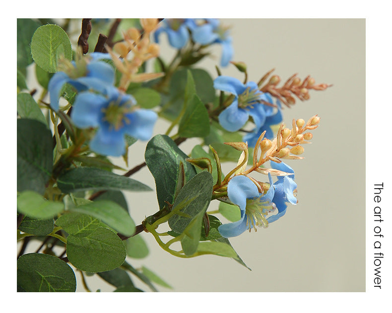 Künstliche Clematis, Single Stem mit 3 Blüten, 52 cm, Seidenstoff, für Zuhause und Gewerbe