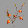 Künstliche Granatapfelblüte, 1 Stiel mit 6 Blüten, 81 cm, Seidenblumen, retro Dekoration für Zuhause, Schaufenster, Hochzeit, Hotel, Büros
