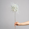 Künstliche Blume, Einzelstiel mit 1 Blütenkopf, Blitzkugel, 75 cm hoch, 25 cm Durchmesser, aus Seidenstoff, für Hochzeiten, Innen- und Außendekoration