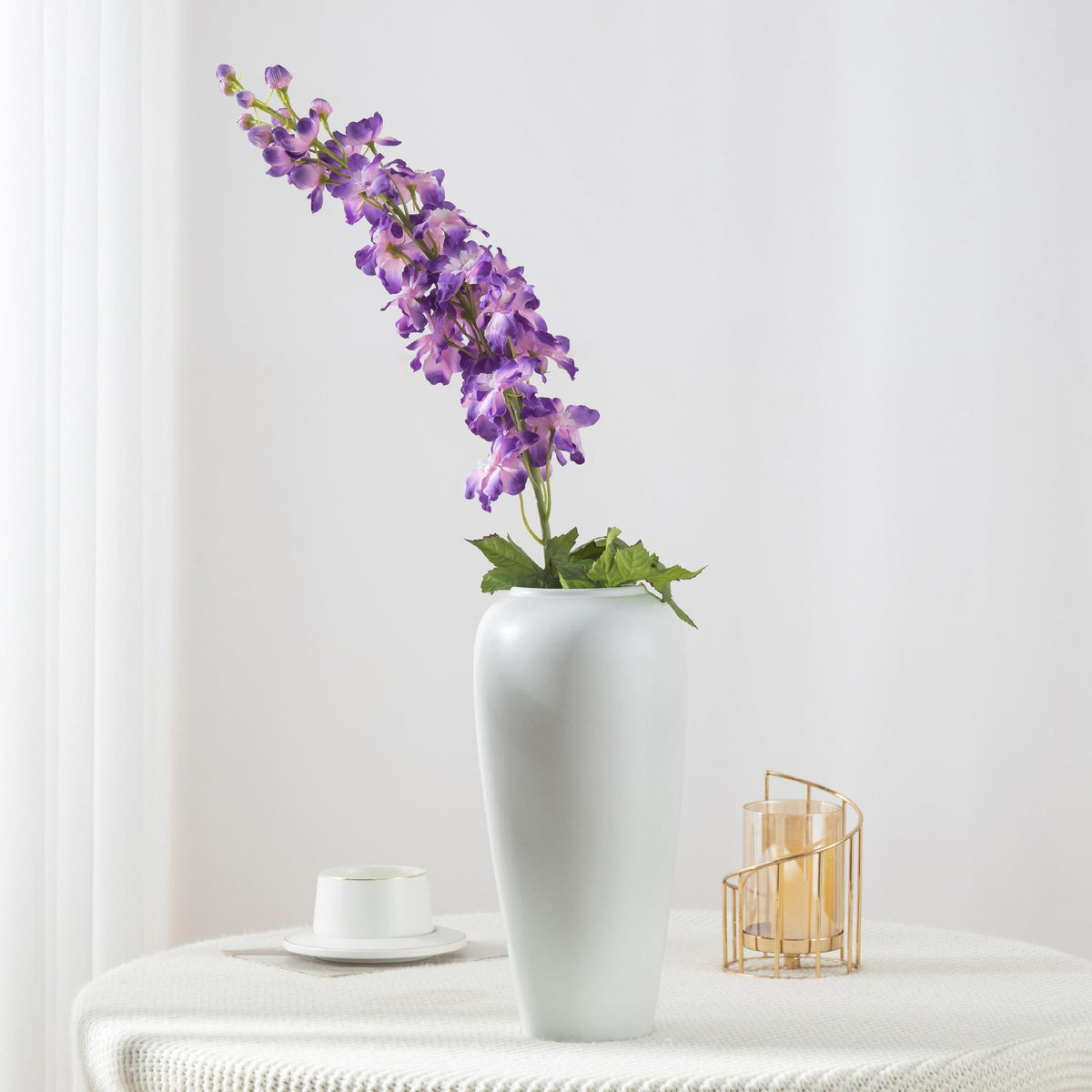 115 cm künstliche Rittersporn-Blüten aus Seidenstoff, moderne Deko für Hochzeiten und Gewerbe