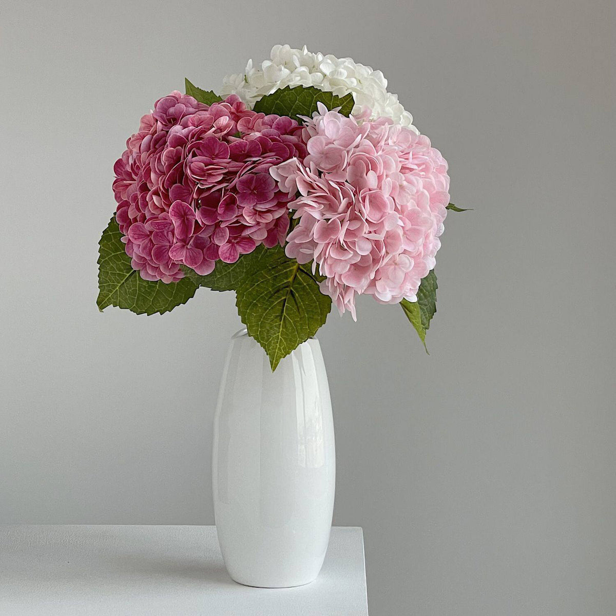 Künstliche Hortensie, 176 Blüten, 51 cm, Seidenstoff, für Hochzeit, Hotel, Dekoration