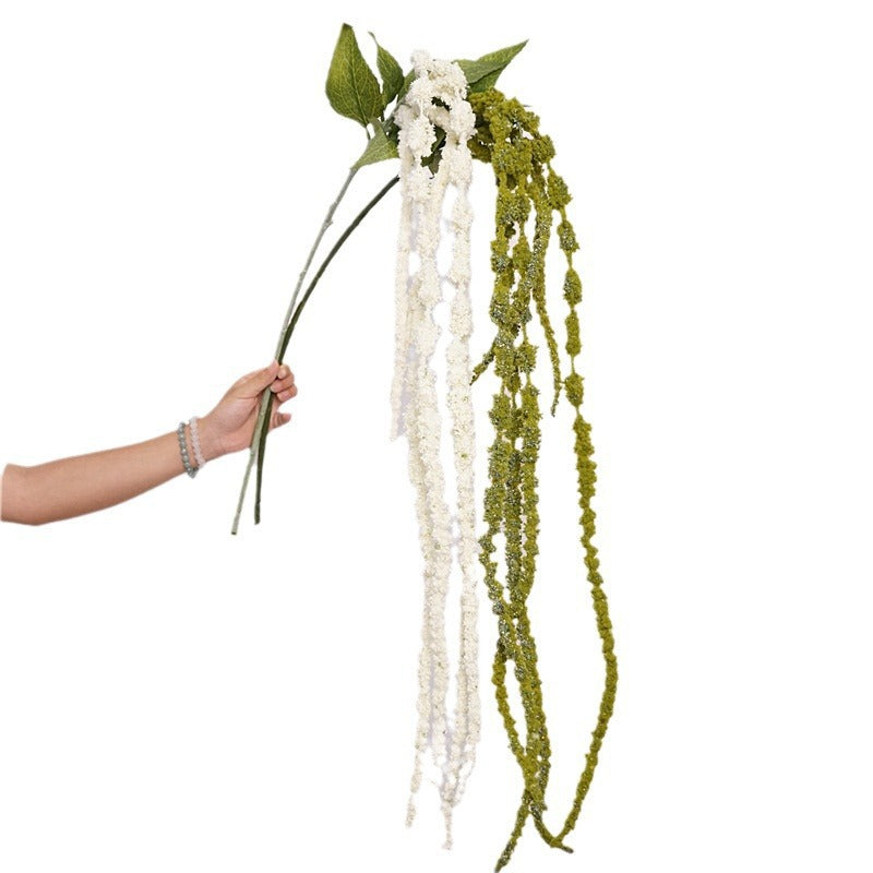125 cm lange Amaranth-Girlande aus Schaumstoff, realistisch, für Hochzeiten, Innen- und Außendekoration, ohne Vase