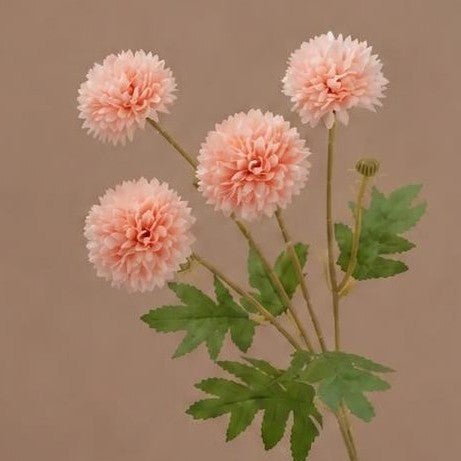Künstliche Löwenzahn- und Chrysanthemen-Blumenstrauß, 55 cm hoch, 4 Blüten, Seidenstoff