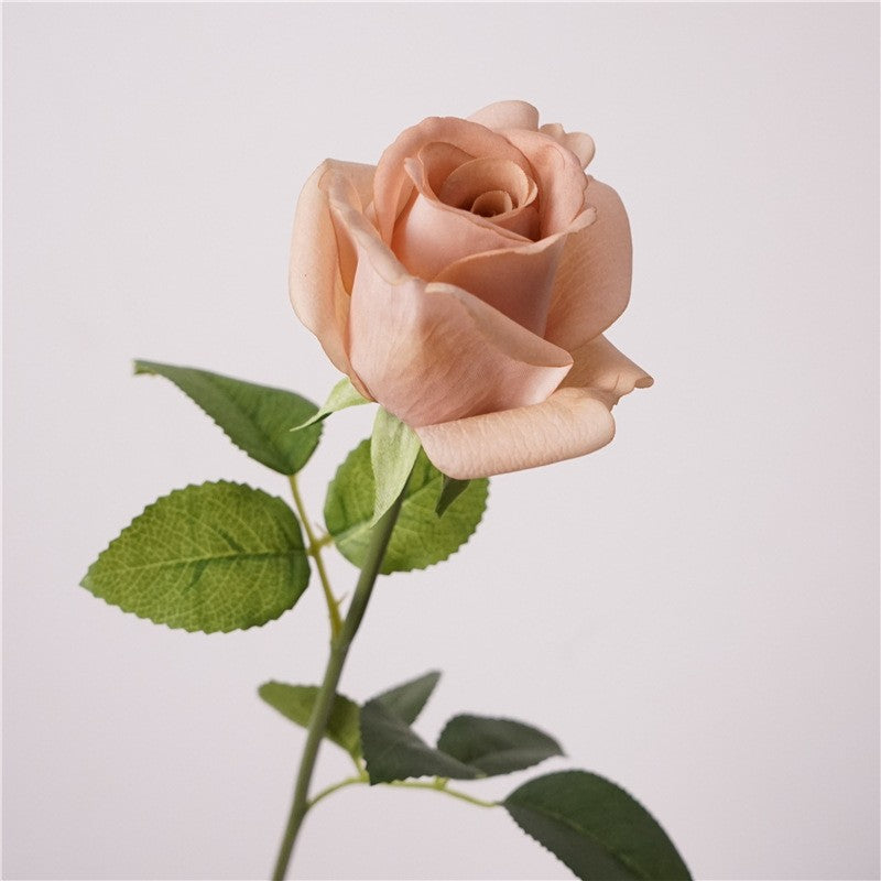 Künstliche Rose, einzelne Stiel mit 1 Blüte (47 cm), Seidenstoff, modern, für Hochzeit, Dekoration, Büro