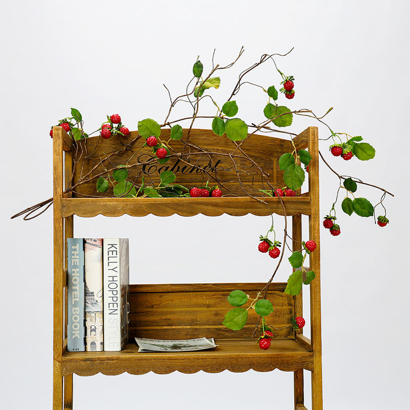 Künstliche Erdbeerranke mit 16 Beeren, 97 cm Länge, für Innendekoration und Gewerberäume