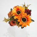 32 cm künstliche Sonnenblumen, Pfingstrosen und Gänseblümchen, Strauß mit 8 Blüten, für Haushalt und Gewerbe