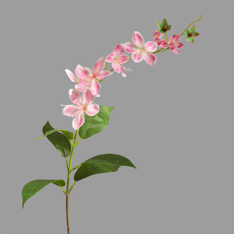 Künstliche Jasminblüte, 80 cm, Seide, 9 Blüten, Single Stem für Hochzeit, Shop-Deko, Innenraum, Bürodekoration, Großhandel