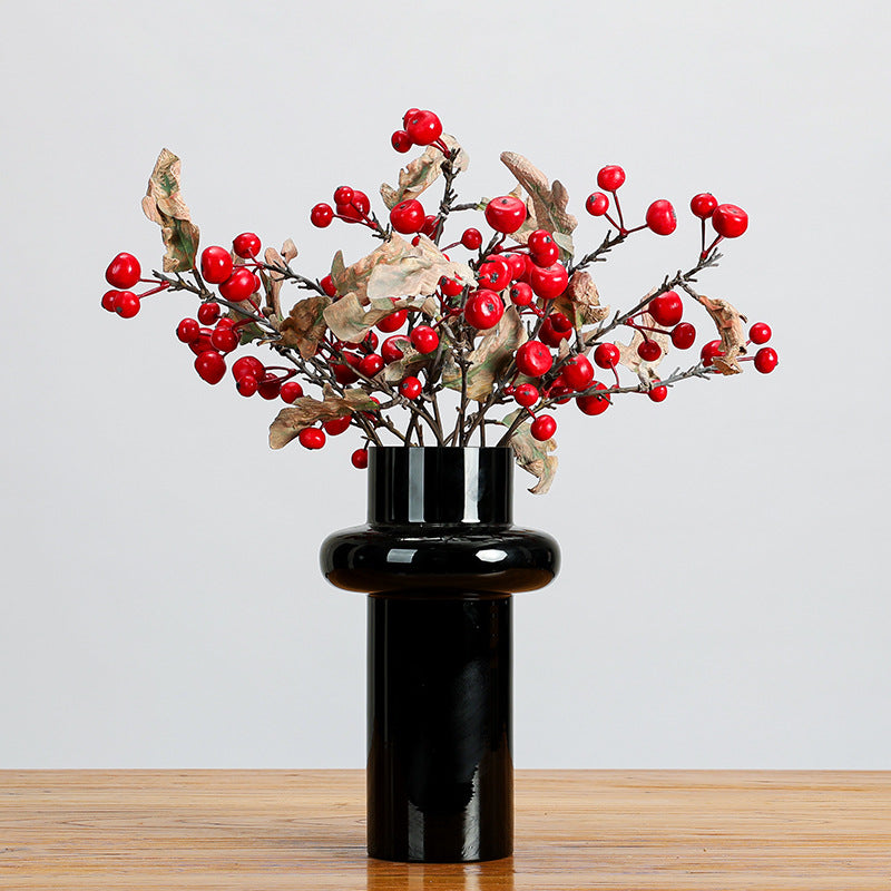 Künstlicher Glücksfrucht-Busch mit 18 Blüten, 49 cm, retro Stil, für Innenräume
