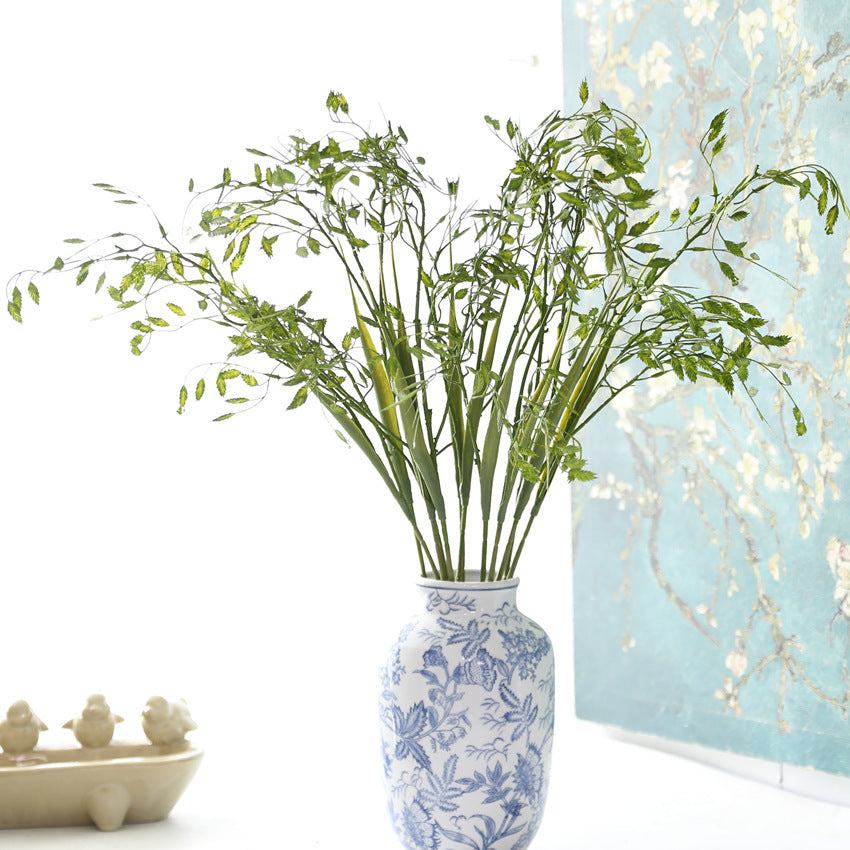 Künstliche Grünpflanze, 2-Zweige Hasenschwanzgras, 80 cm, für Zuhause, Büro und Veranstaltungen