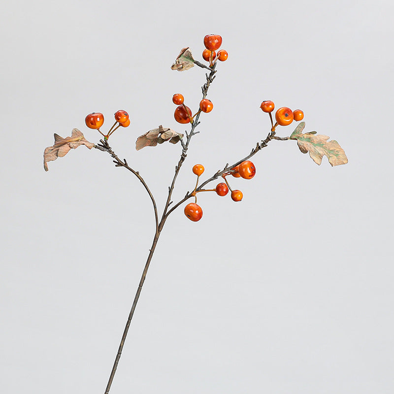 Künstlicher Glücksfrucht-Busch mit 18 Blüten, 49 cm, retro Stil, für Innenräume