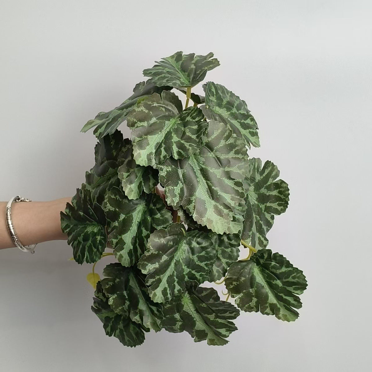 Einzelner Begonienblatt-Zweig, 30 cm, Kunststoff (PE/PVC), für Zuhause und Gewerbe