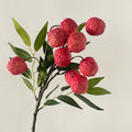 Künstliche Litschifrucht-Zweige, 45 cm, 9 Blüten, 3,5 cm Durchmesser, für Innendekoration, Hotel, Einzelhandel, Hochzeiten