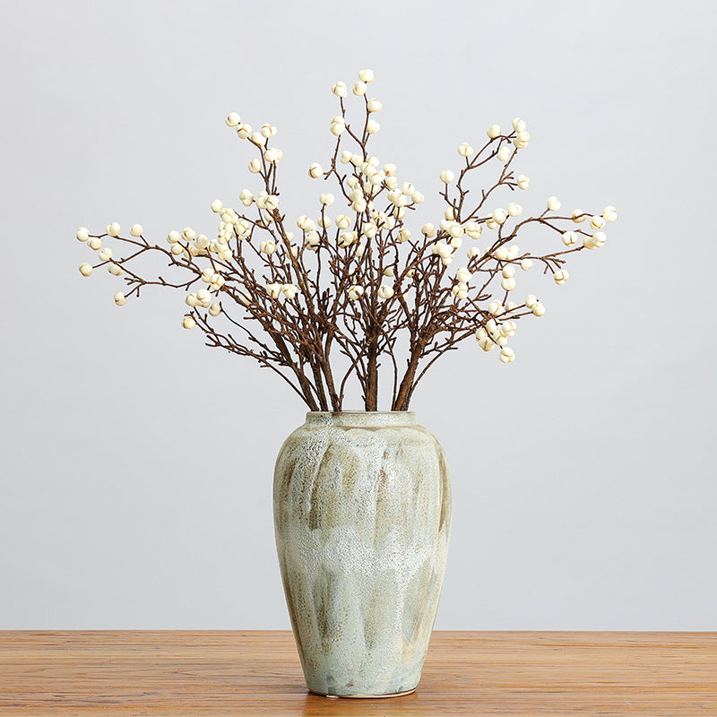 Künstlicher Trieb mit Waxberry-Früchten, 62 cm Länge, einzelner Stiel mit 23 Früchten, für Innendekoration und Floristik