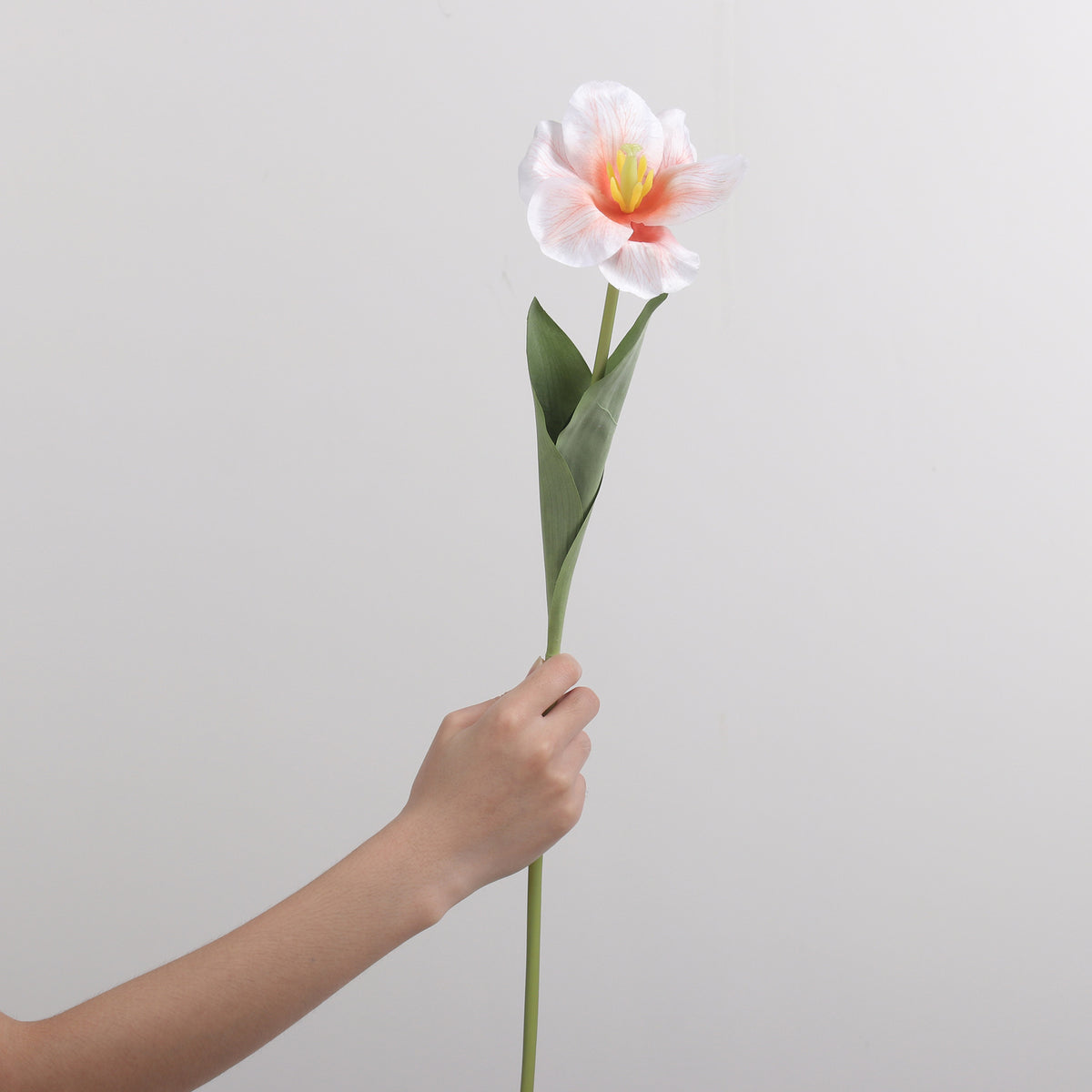 Künstliche Tulpe aus PU, einzelner Stiel mit 1 Blüte, 65 cm hoch, 10 cm Blütendurchmesser, für Hochzeiten und Wohnaccessoires