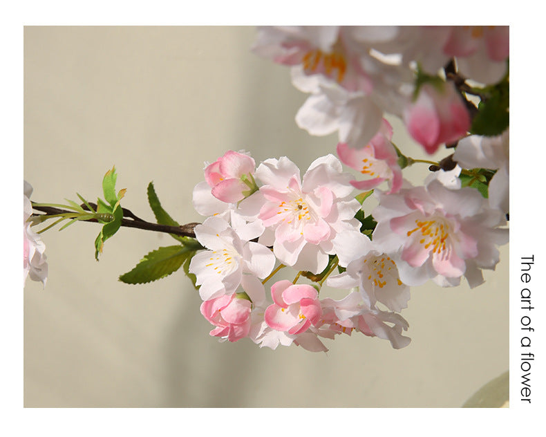 Künstliche Seidenblüte Kirschblüte Linglong – 92 cm, 25 Blüten, modern, für Hochzeit, Dekoration, Shop, Büro, Zuhause – Biegsamer Stiel, ohne Vase