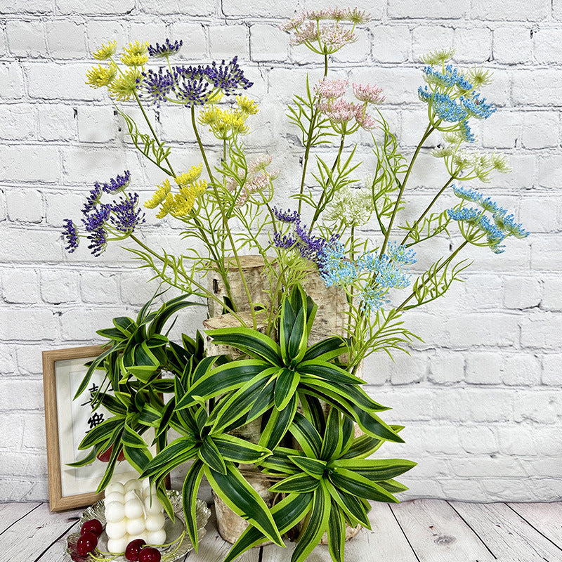 Künstliche Spitzenblume, 75 cm lang, 24 Blüten, Einzelstiel, für Hochzeiten, Zuhause und Geschäftsräume
