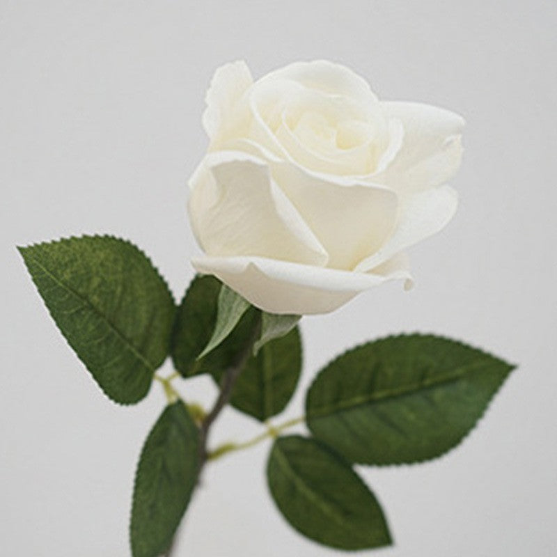 Künstliche Rose, einzelne Stiel mit 1 Blüte (47 cm), Seidenstoff, modern, für Hochzeit, Dekoration, Büro