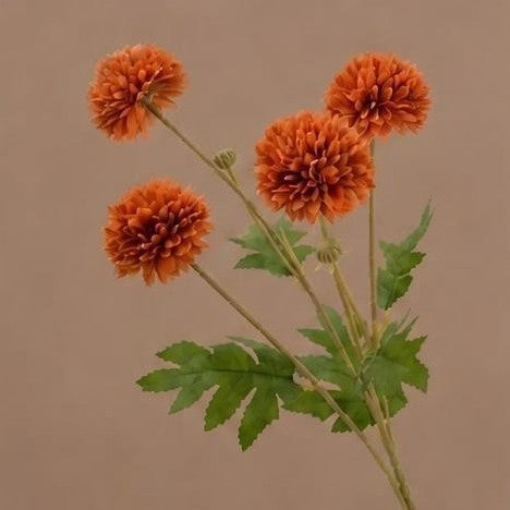 Künstliche Löwenzahn- und Chrysanthemen-Blumenstrauß, 55 cm hoch, 4 Blüten, Seidenstoff