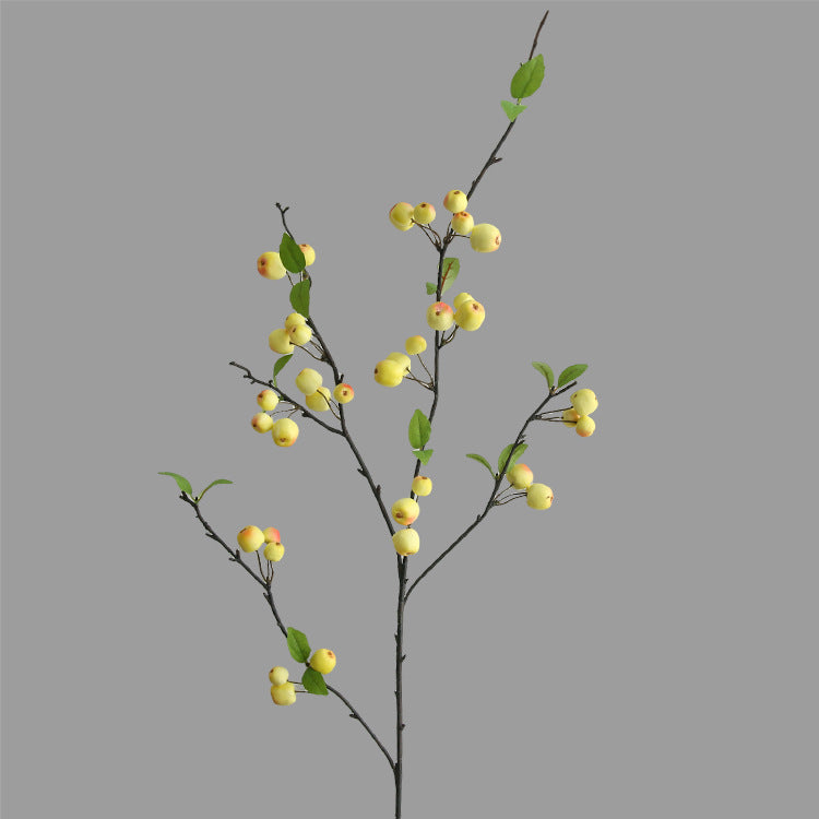 Künstliche Apfelblüte, Einzelstiel mit 36 Blüten, 105 cm lang, Seidenstoff, für Innenraum, Dekoration