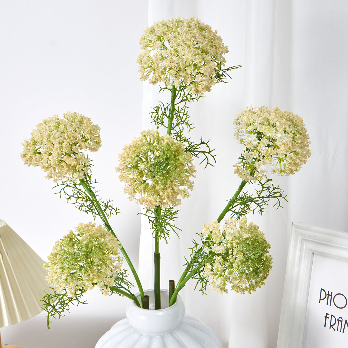 Künstliche Spitzenblumen, 73 cm hoch, 2 Blüten, für Hochzeitsdeko und Inneneinrichtung