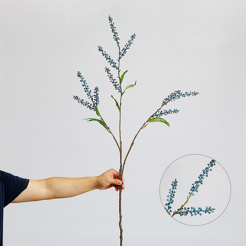 Künstlicher Salzbeeren-Zweig, 110 cm Länge, Einzelstiel aus Kunststoff, für Hochzeitsdekoration und Gewerberäume