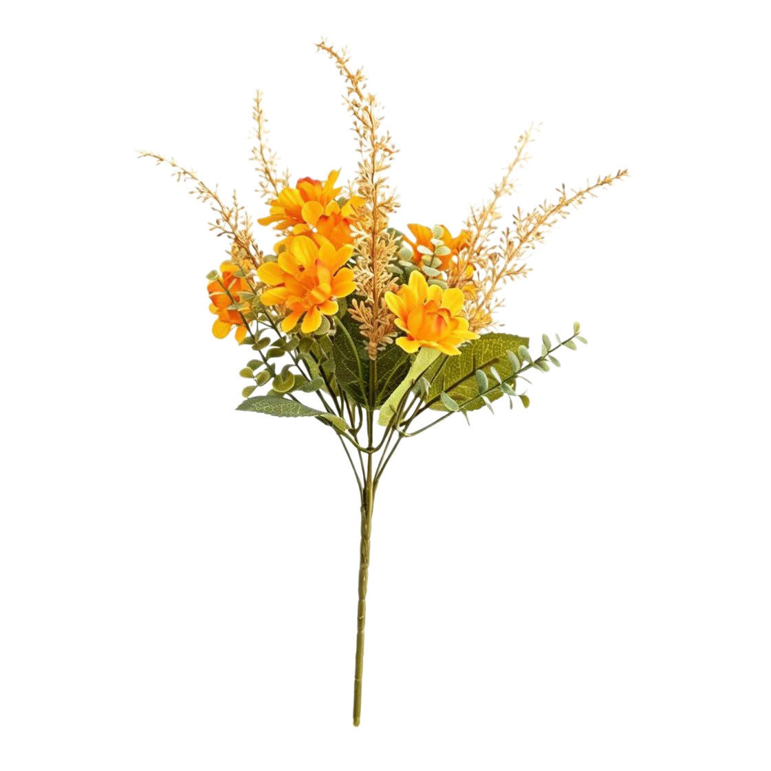 36 cm Herbstliche Retro-Simulationstrauß mit Margeriten und Weizenähren, für Hochzeiten und Wohnkultur
