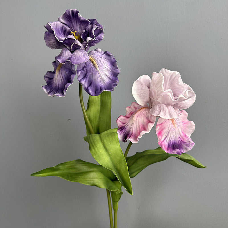 Künstliche Iris aus PU, 64 cm hoch, 15 cm Blütendurchmesser - für Hochzeiten, Büros, Hotels & Wohnaccessoires, 6 Farben