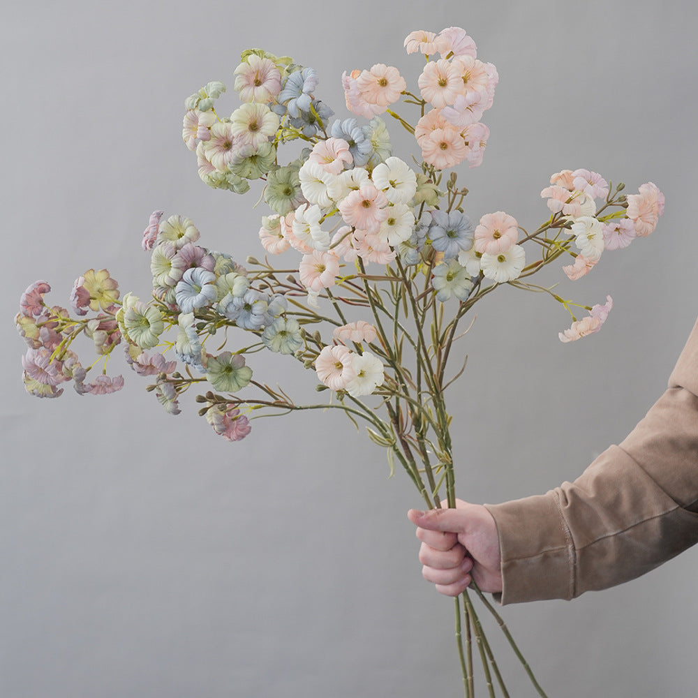 Künstliche Abendblume Persischer Trompetenblumenstrauß, 83 cm, Seide, 21 Blüten, für Hochzeit, Dekoration, Hotel, Büro, Zuhause