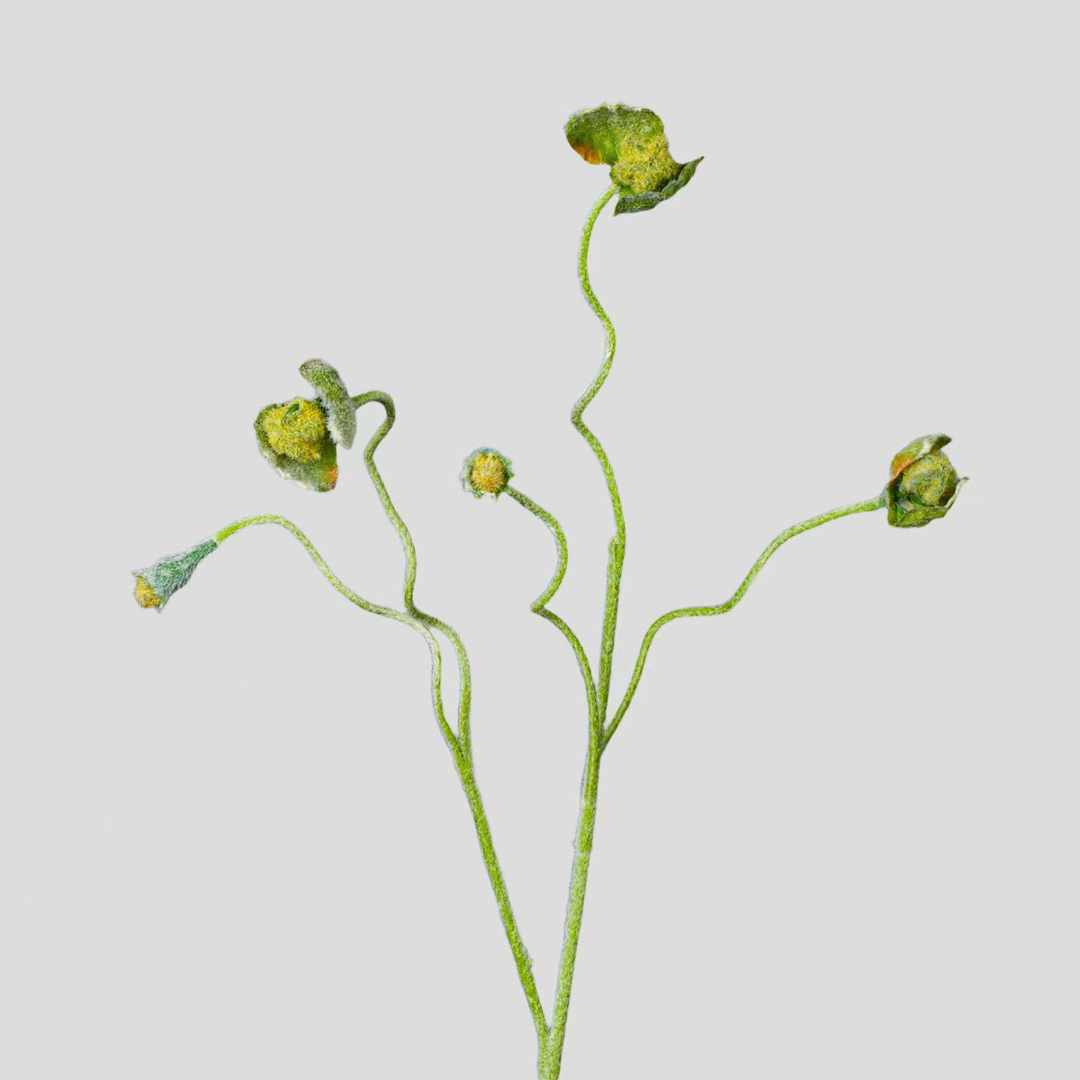 Künstliche Mohnblume, Mohnkapsel-Bündel mit mehreren Köpfen, Kunstseide-Stoff, Hochzeit, Hotel und Heimdeko