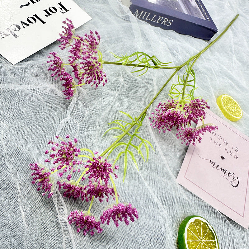 Künstliche Spitzenblume, 75 cm lang, 24 Blüten, Einzelstiel, für Hochzeiten, Zuhause und Geschäftsräume