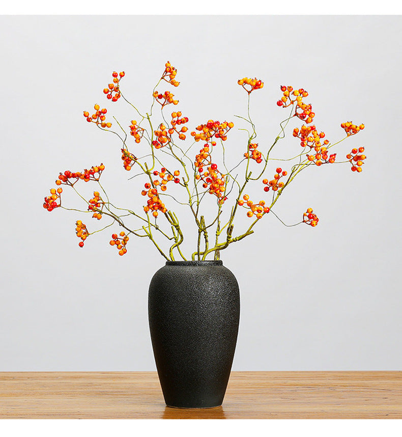 Künstliche Beerenstrauß mit Wildbeeren, roten Beeren und Stechpalmen, 70 cm, Schaumstoff, für Innenraumdekoration, Hochzeiten und Feiertage