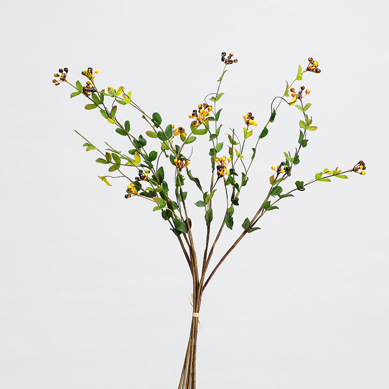 Künstliche Beerengirlande, 6 Stiele mit je 3 Beerenzweigen, 50 cm Länge, für Deko und Floristik