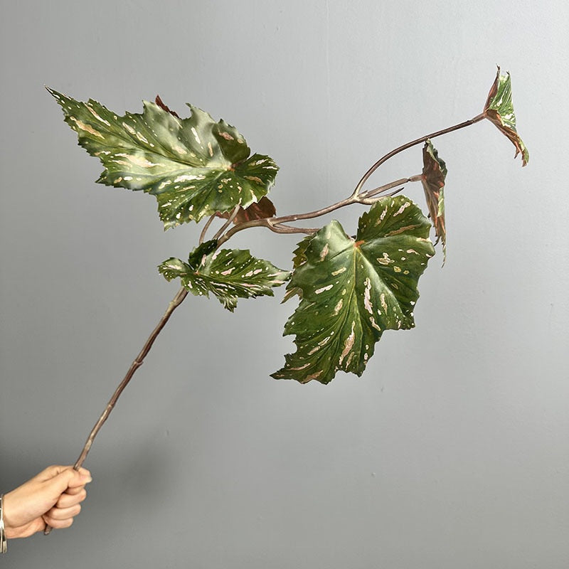 Künstliche Begonien-Busch, 71 cm hoch, 31 cm breit, Plastik, für Innen- und Außenbereich, Dekoration