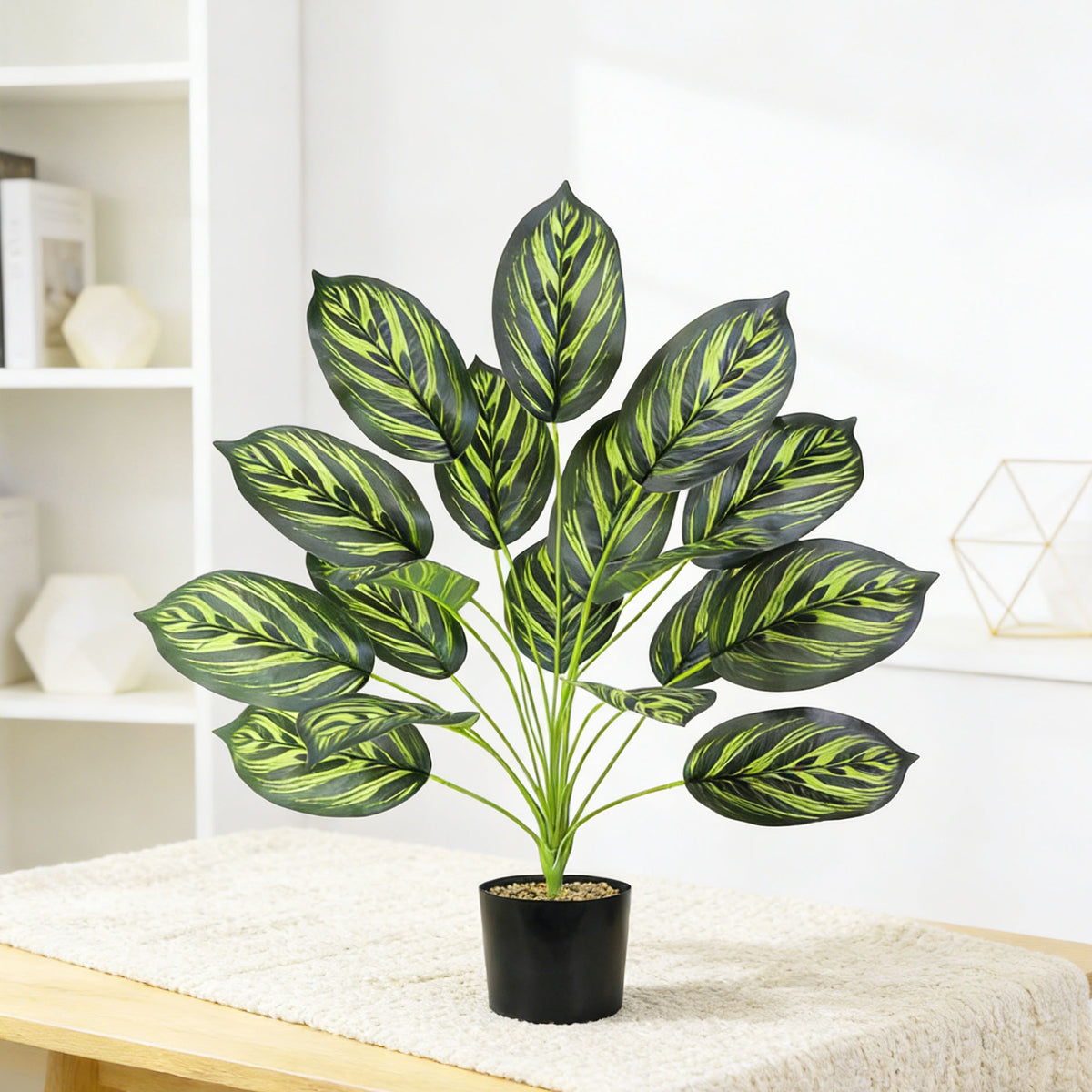 Künstliche Goldkalla Pflanze, 43 cm, PE/PVC, modernes Zimmerpflanzendekor für Wohnung, Büro und Gewerbe