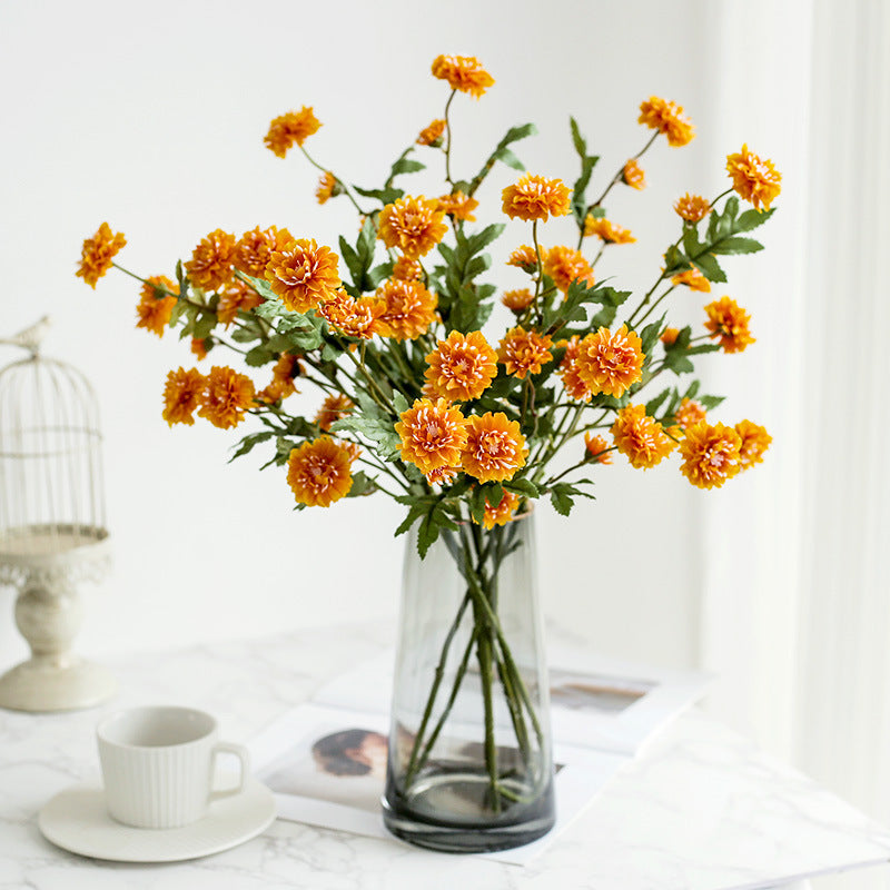 Gänseblümchen Kunstblume, 52 cm, Seidenstoff, 8 Blüten, für Hochzeiten, Outdoor, Hotel und Zuhause