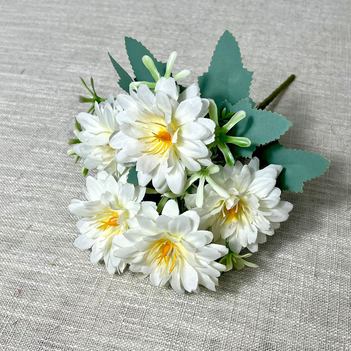 Kunstblumen Kosmeen-Busch, 5 Blütenköpfe, Kunstseide-Stoff, Hochzeit, Hotel & Dekoration, ohne Vase
