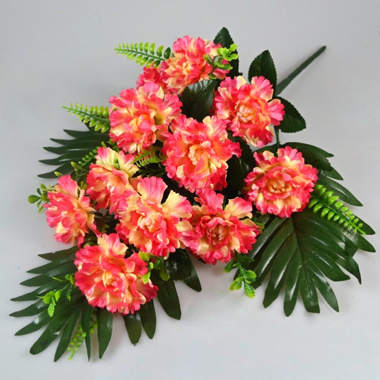 Künstliche Pfingstrosen Strauß, 12 Blüten, 52 cm Höhe, aus Seidenstoff, für Hochzeiten und Innendekoration