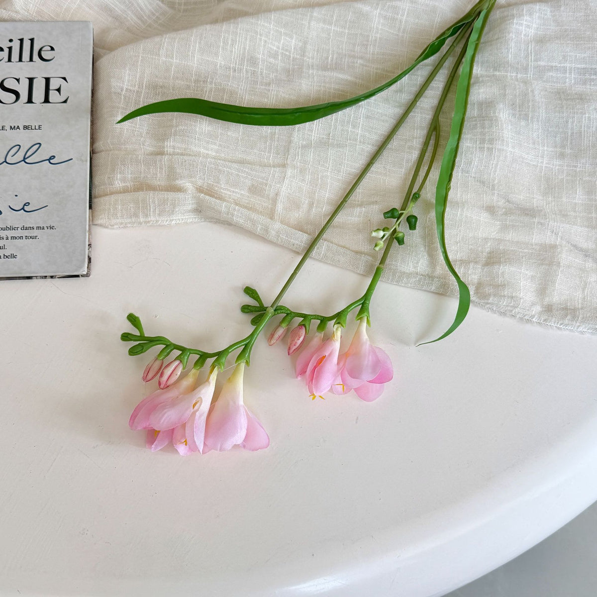 Künstliche Orchideen im Bush-Stil, 6 Blüten, 60 cm Höhe, aus Seidenstoff, für Hochzeiten und Innendekoration