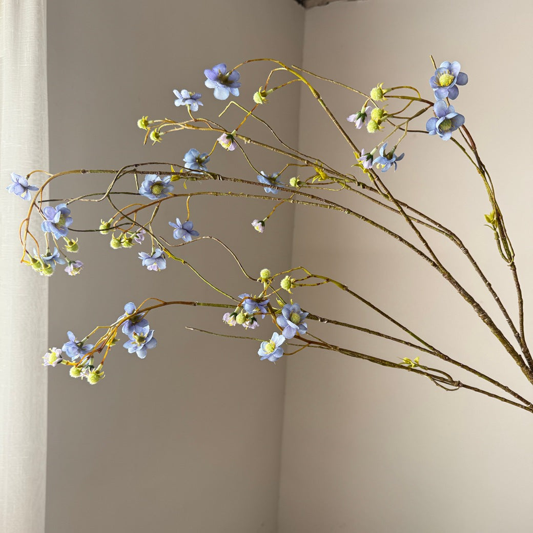 Künstliche Perlenmeer-Larkspur, 132 cm, Seidenstoff, Einzelstiel, für Hochzeiten, Außenbereich, Innendekoration