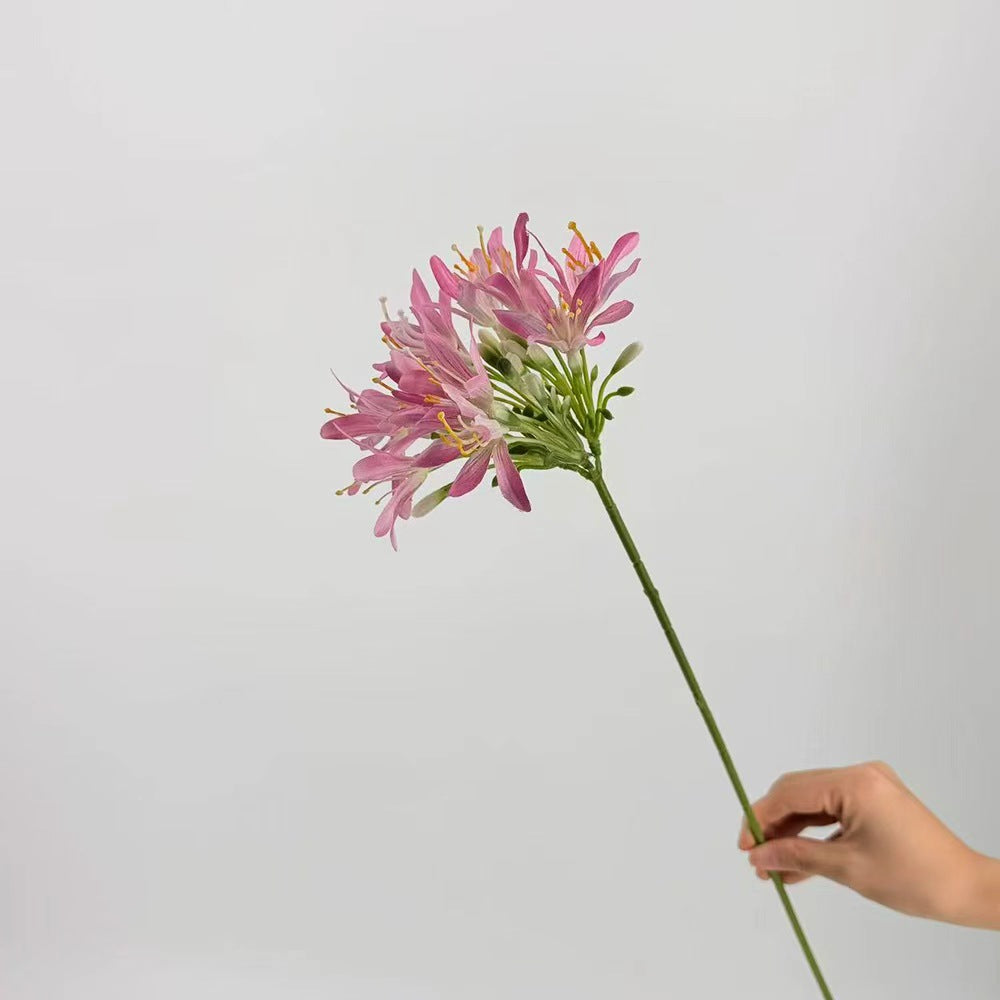 Künstliche Agapanthus-Blume, einzelner Stiel, 60 cm, moderne Innendekoration für Hochzeiten und Zuhause