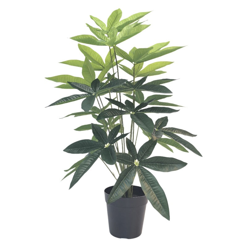 Künstliche Grünpflanze, Glücksblatt, 77 cm hoch, moderne Deko für Zuhause und Büro