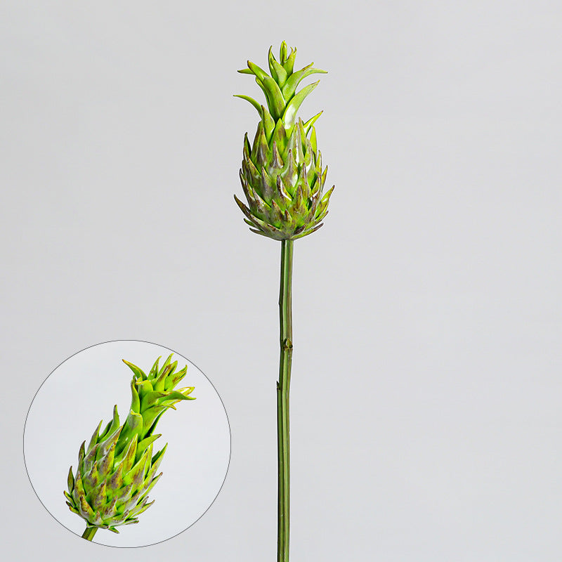 Künstliche Bromelie Ananasblüte, einzelne Stange, 30 cm, tropische Dekoration für Innenraum, Hochzeit, Ladenausstattung